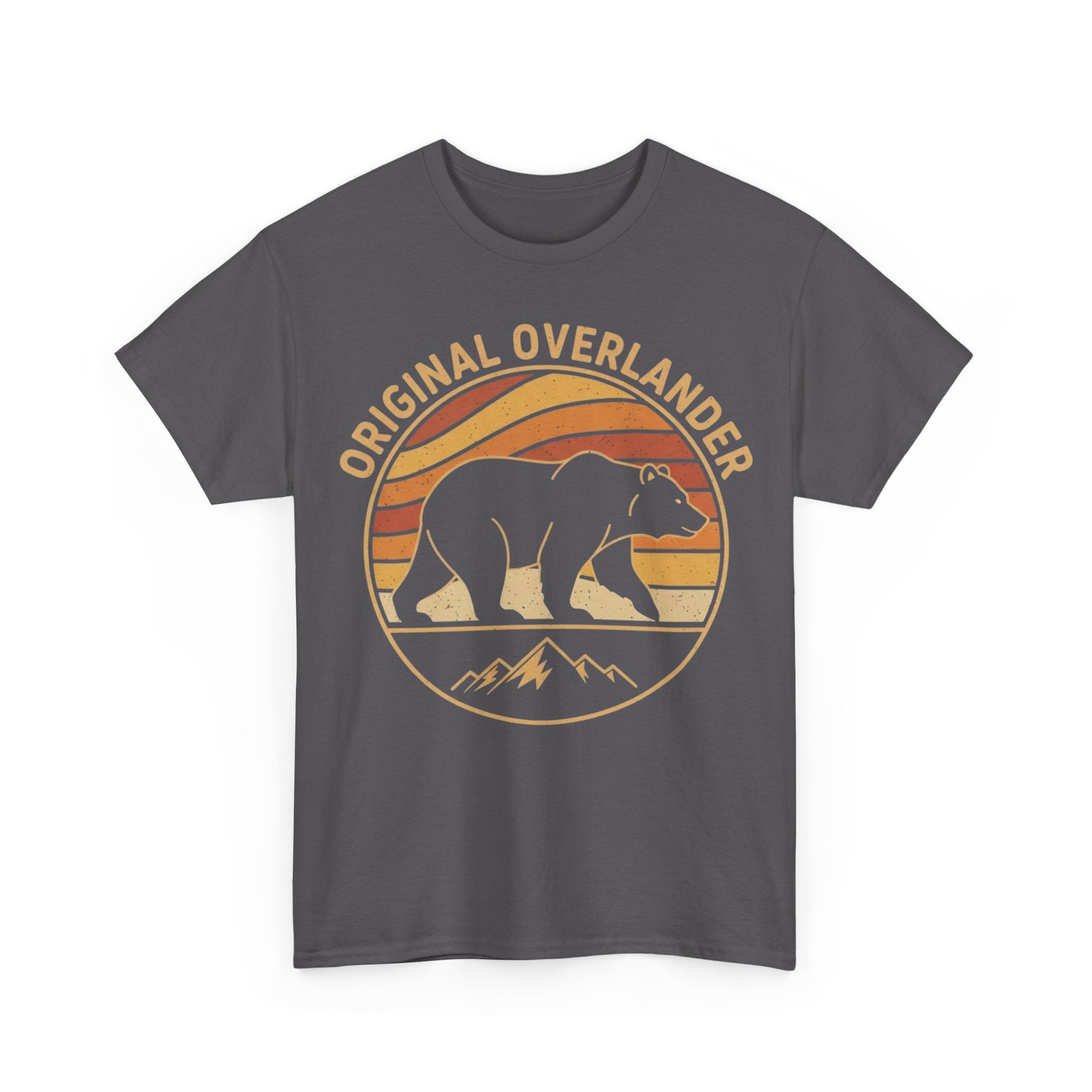 Original Overlander Retro Bear T-Shirt | 1970s Vintage Sunset Adventure Tee