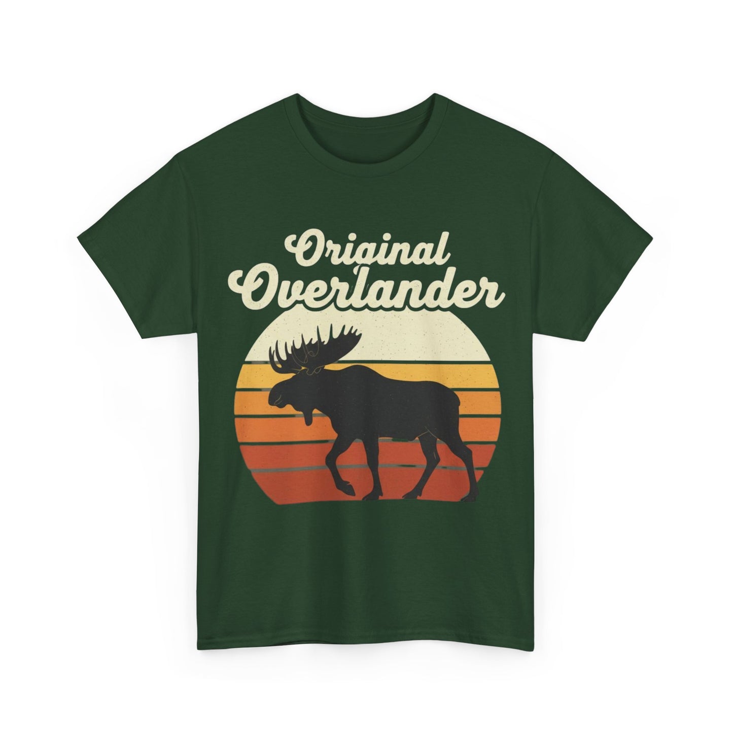 Original Overlander Moose T-Shirt | Retro 1970s Sunset Wilderness Tee