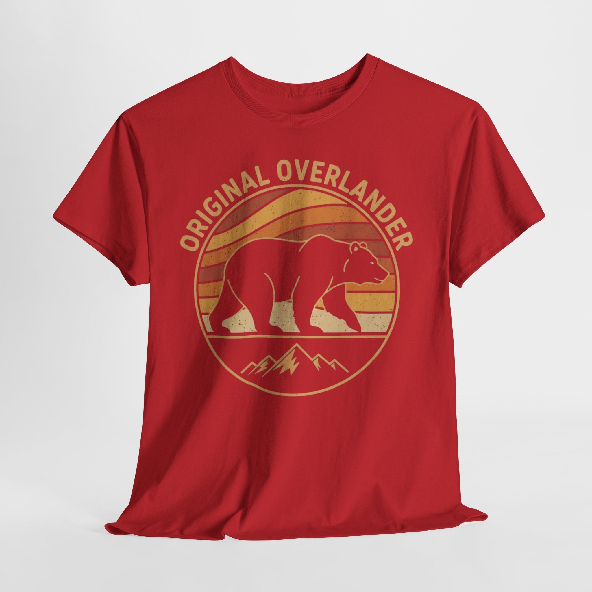 Original Overlander Retro Bear T-Shirt | 1970s Vintage Sunset Adventure Tee