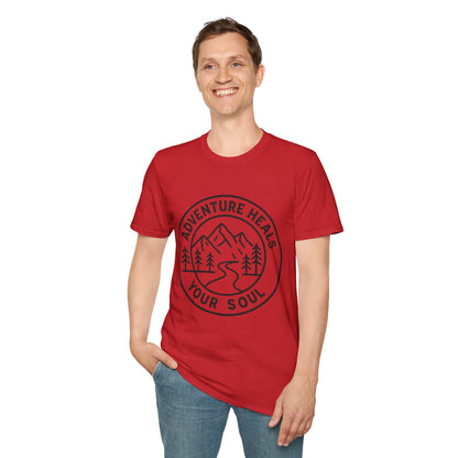 Adventure Heals Your Soul T-Shirt | Vintage Outdoor Hiking Tee
