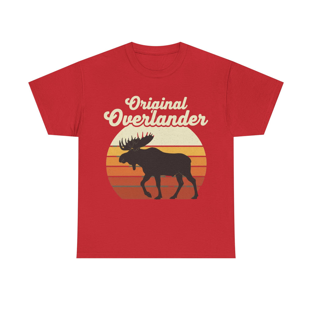 Original Overlander Moose T-Shirt | Retro 1970s Sunset Wilderness Tee