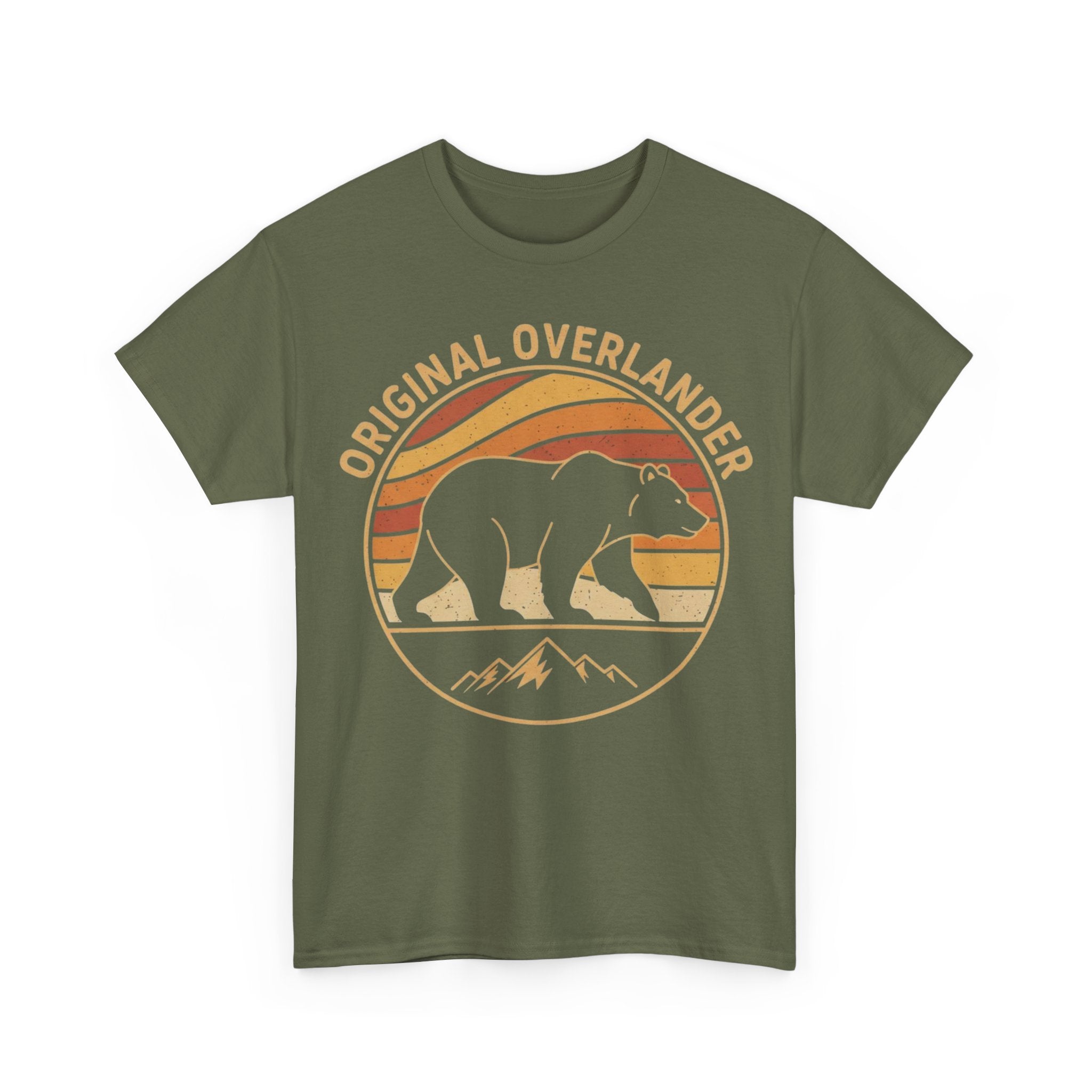 Original Overlander Retro Bear T-Shirt | 1970s Vintage Sunset Adventure Tee