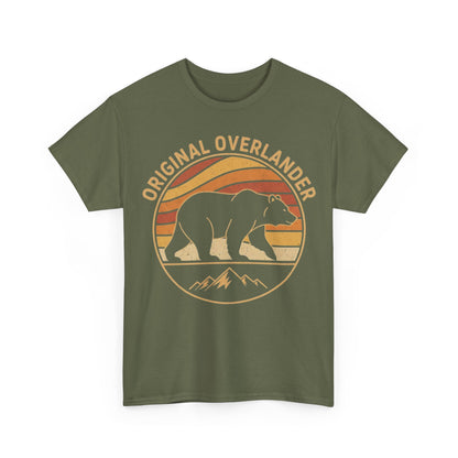 Original Overlander Retro Bear T-Shirt | 1970s Vintage Sunset Adventure Tee