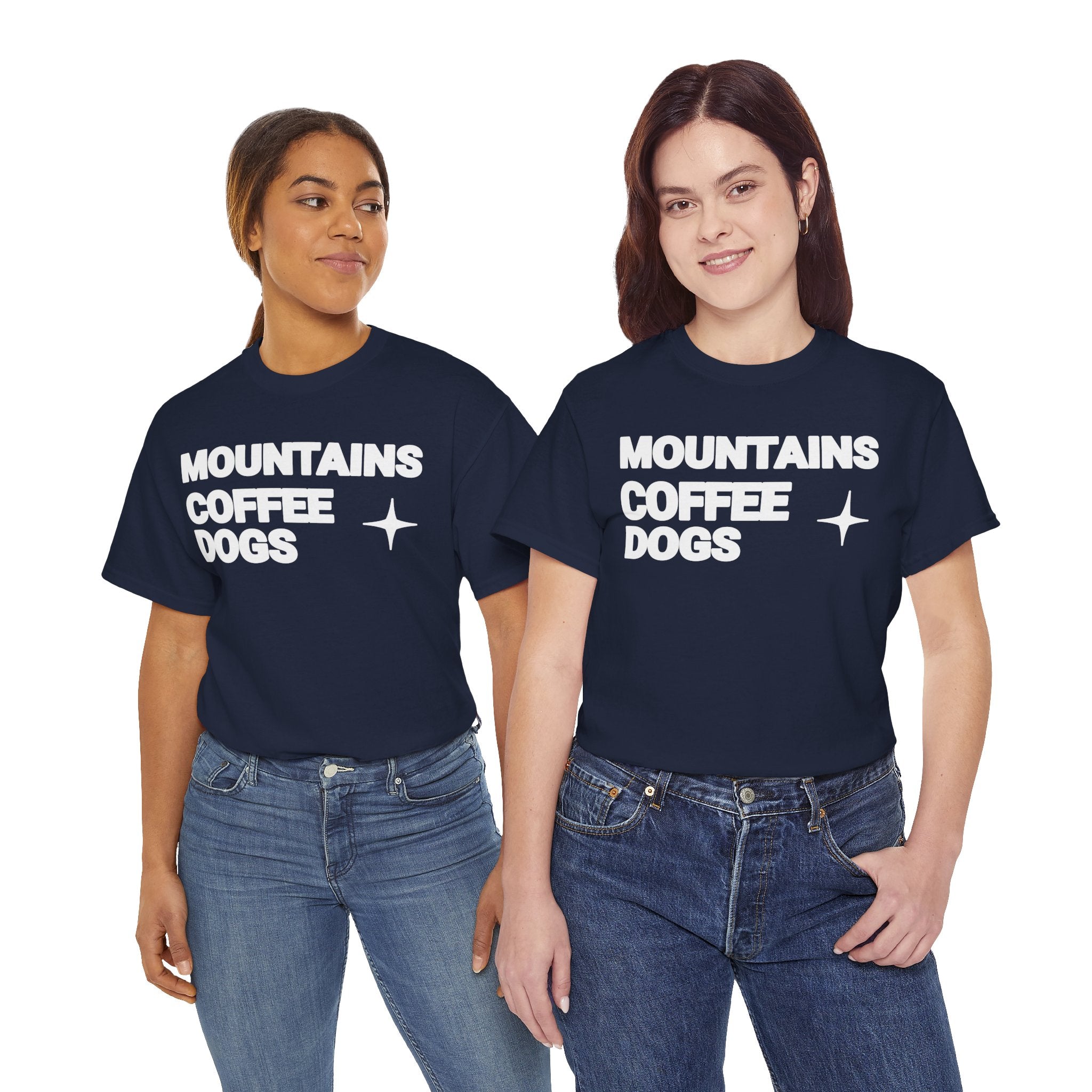Mountains. Coffee. Dogs. – Comfort Collection Tee