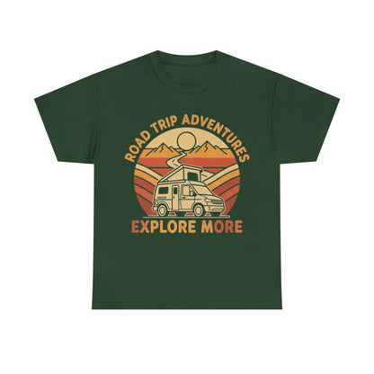 Road Trip Adventures – Explore More Retro Camper Tee