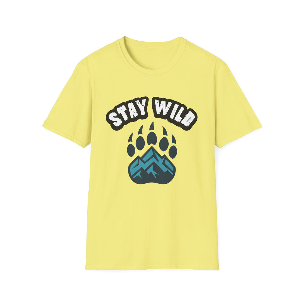 Stay Wild T-Shirt – Bear Paw & Mountain