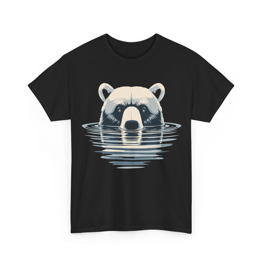 Bear in Water Graphic Tee – Gildan 5000 Heavy Cotton Shirt