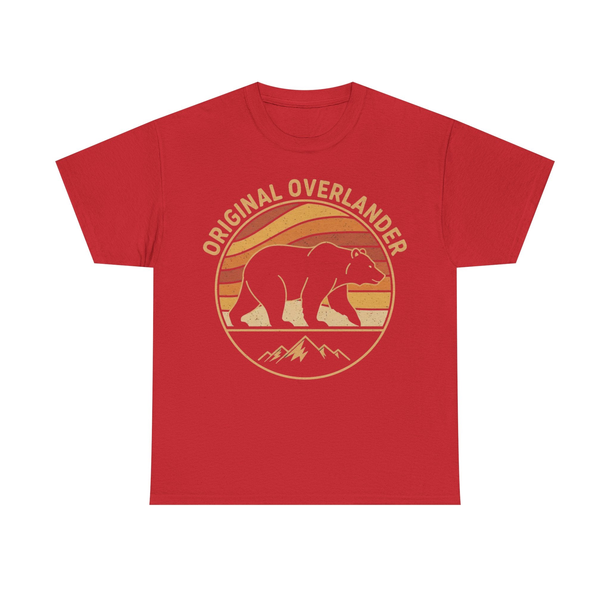 Original Overlander Retro Bear T-Shirt | 1970s Vintage Sunset Adventure Tee