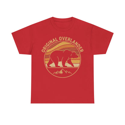 Original Overlander Retro Bear T-Shirt | 1970s Vintage Sunset Adventure Tee