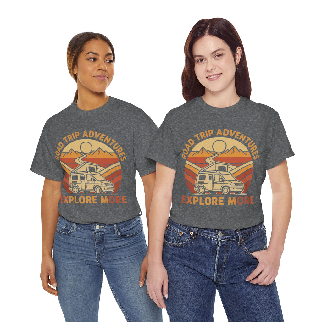 Road Trip Adventures – Explore More Retro Camper Tee
