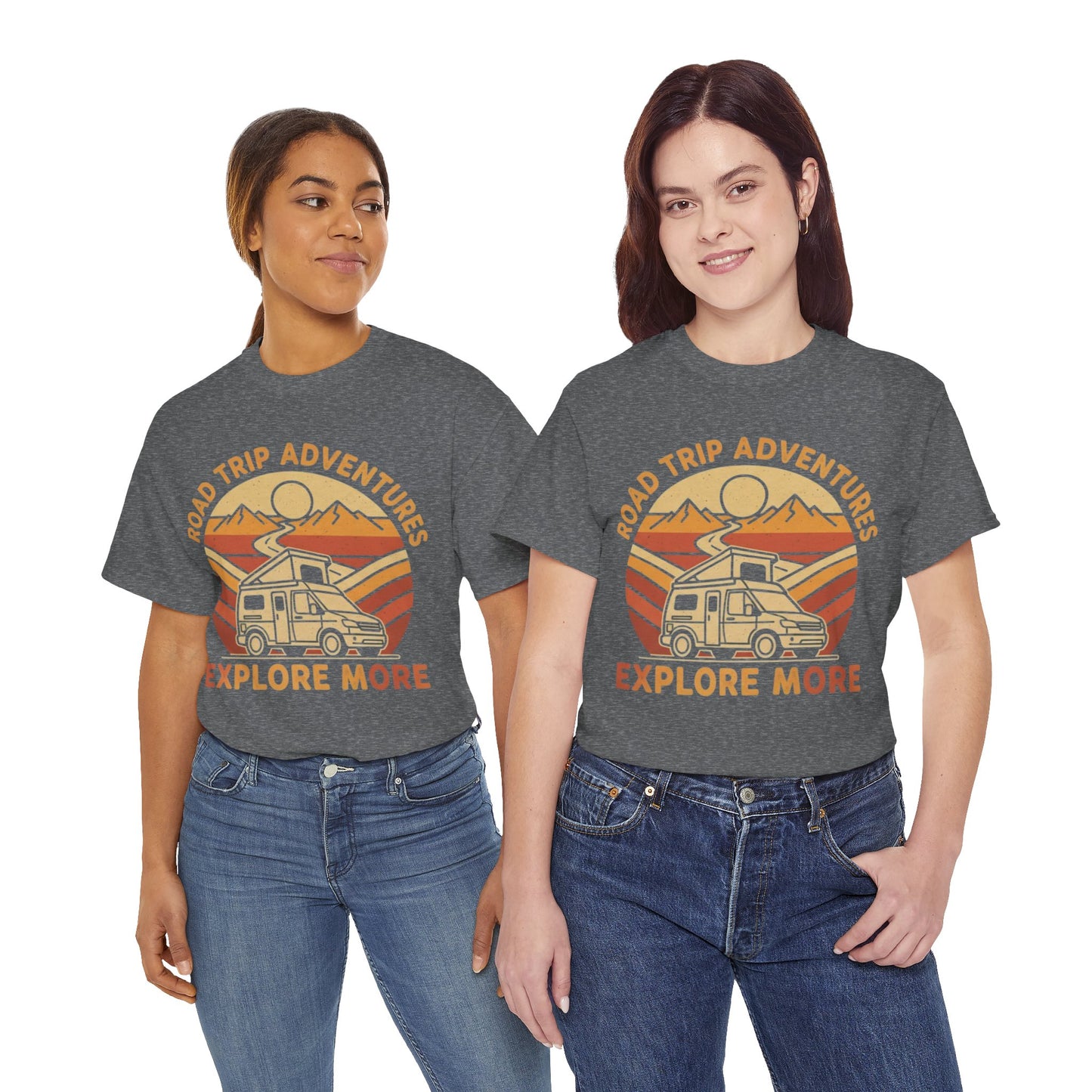 Road Trip Adventures – Explore More Retro Camper Tee