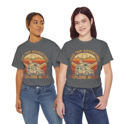 Road Trip Adventures – Explore More Retro Camper Tee