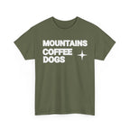 Mountains. Coffee. Dogs. – Comfort Collection Tee