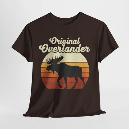 Original Overlander Moose T-Shirt | Retro 1970s Sunset Wilderness Tee