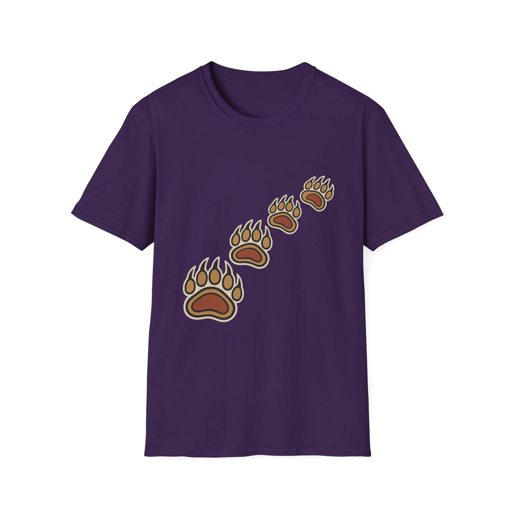 Bear Tracks T-Shirt – Wilderness Paw Print Trail Design