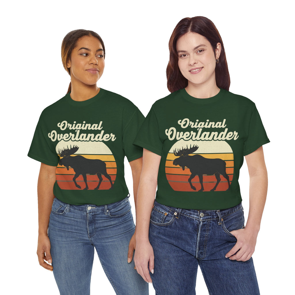 Original Overlander Moose T-Shirt | Retro 1970s Sunset Wilderness Tee