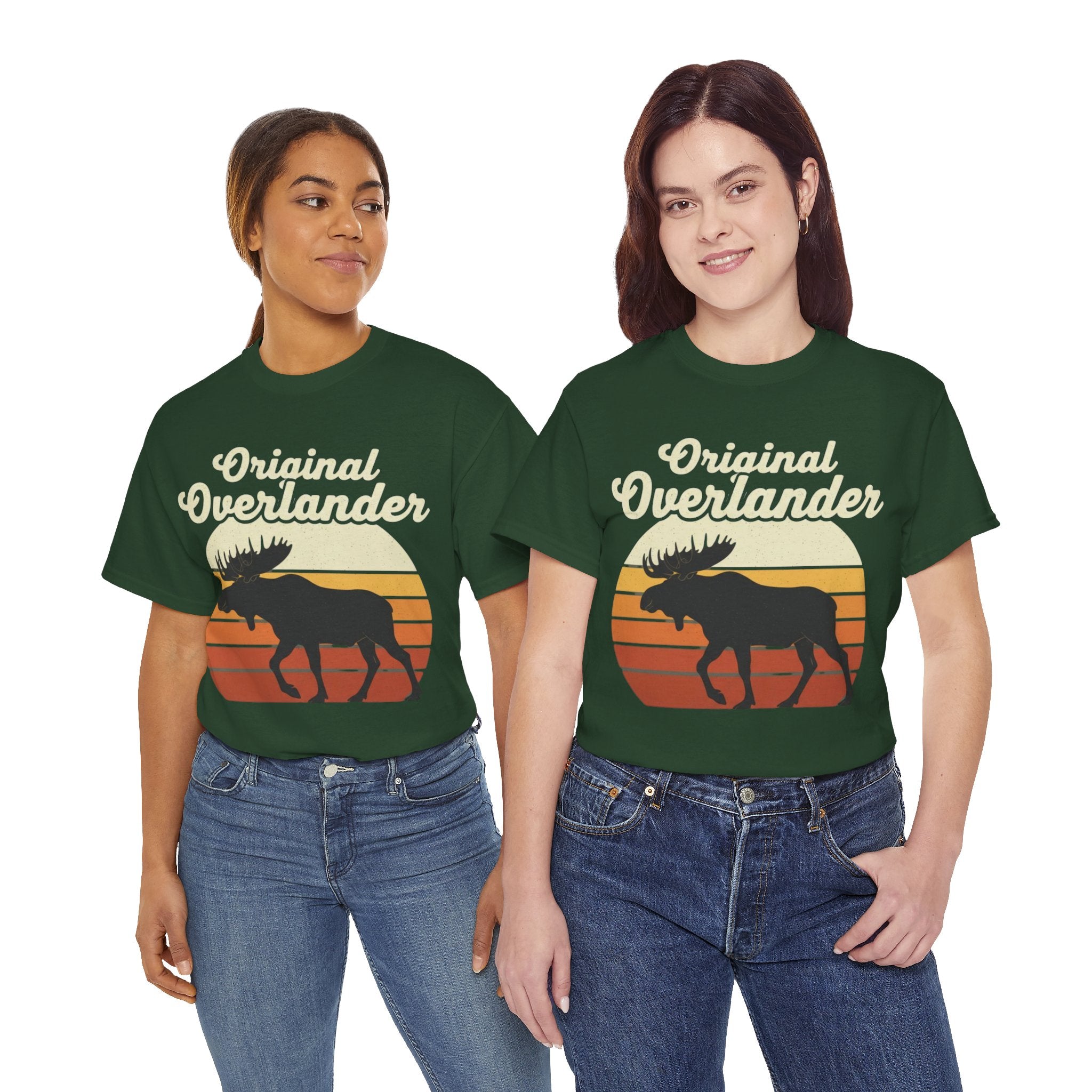 Original Overlander Moose T-Shirt | Retro 1970s Sunset Wilderness Tee