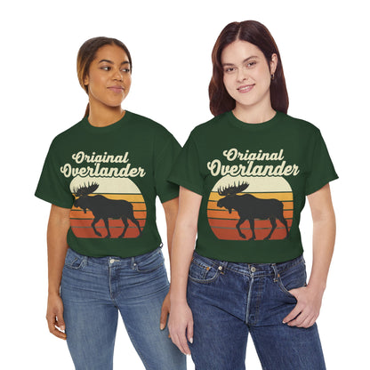 Original Overlander Moose T-Shirt | Retro 1970s Sunset Wilderness Tee