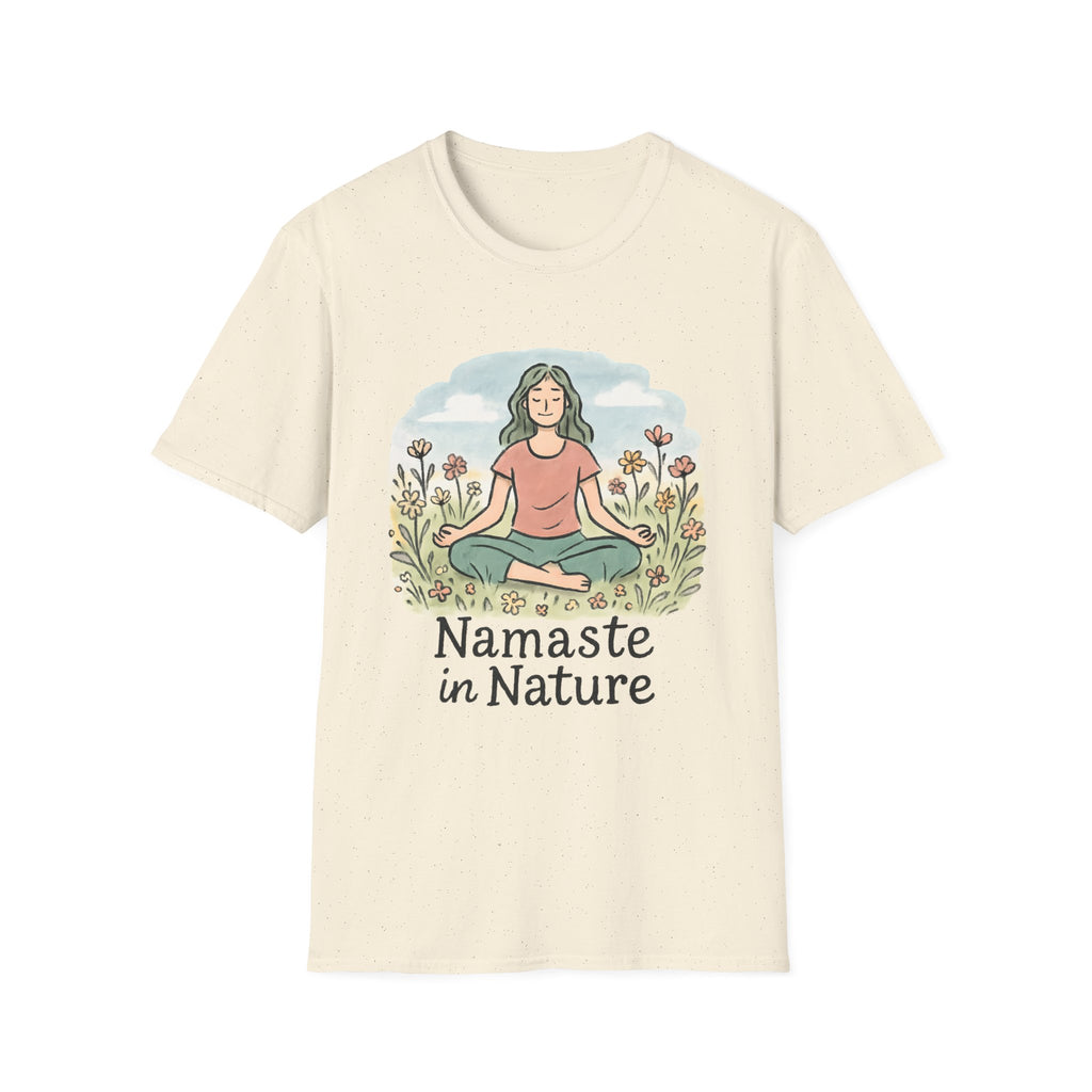 Namaste in Nature T-Shirt – Peaceful Meditation Floral Tee