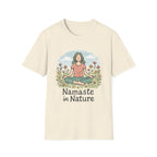 Namaste in Nature T-Shirt – Peaceful Meditation Floral Tee