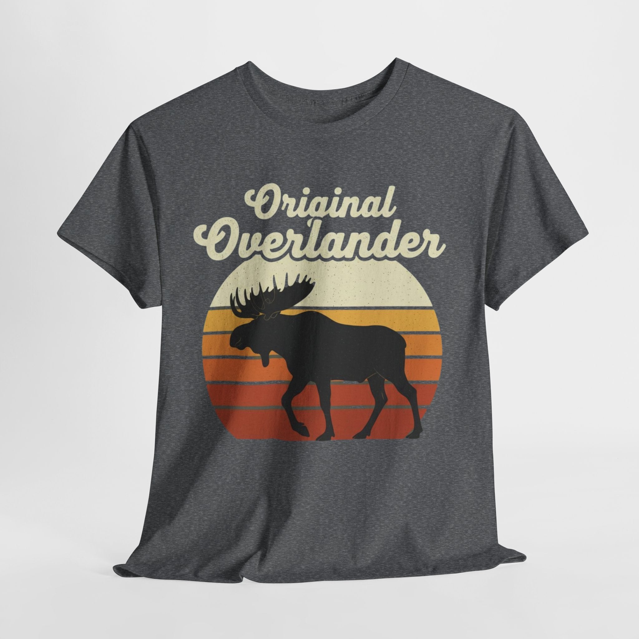 Original Overlander Moose T-Shirt | Retro 1970s Sunset Wilderness Tee