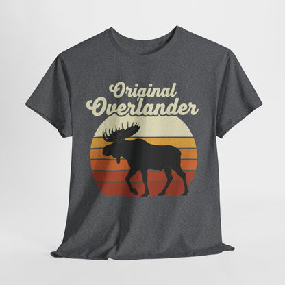 Original Overlander Moose T-Shirt | Retro 1970s Sunset Wilderness Tee