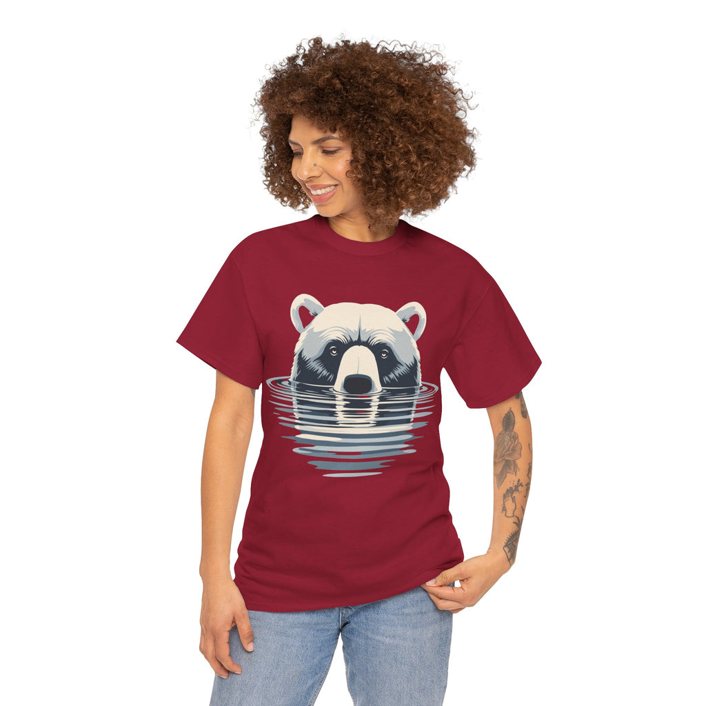 Bear in Water Graphic Tee – Gildan 5000 Heavy Cotton Shirt