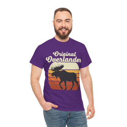 Original Overlander Moose T-Shirt | Retro 1970s Sunset Wilderness Tee