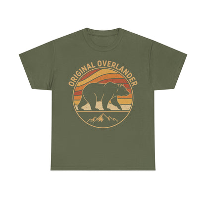 Original Overlander Retro Bear T-Shirt | 1970s Vintage Sunset Adventure Tee