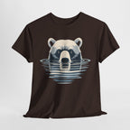 Bear in Water Graphic Tee – Gildan 5000 Heavy Cotton Shirt