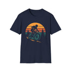 Sunset Trail MTB T-Shirt – Mountain Biker Silhouette Design