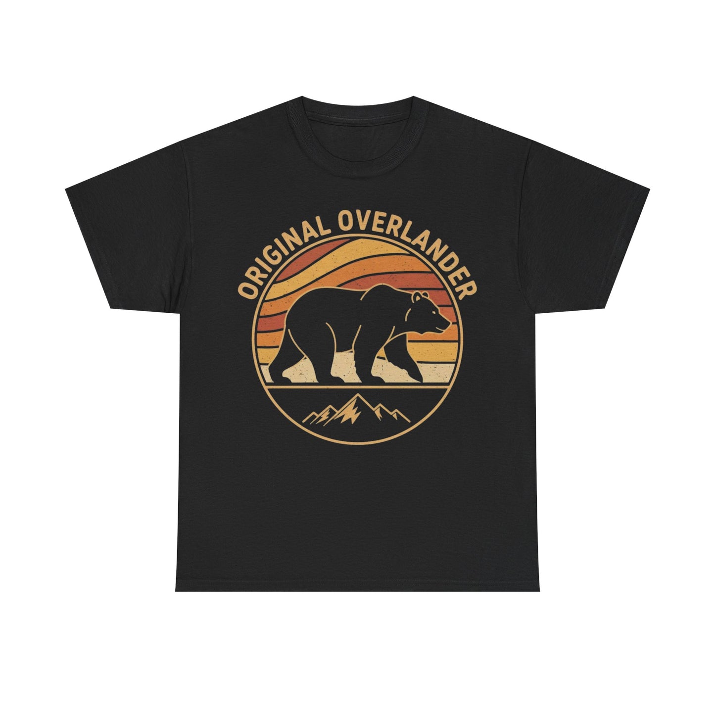 Original Overlander Retro Bear T-Shirt | 1970s Vintage Sunset Adventure Tee