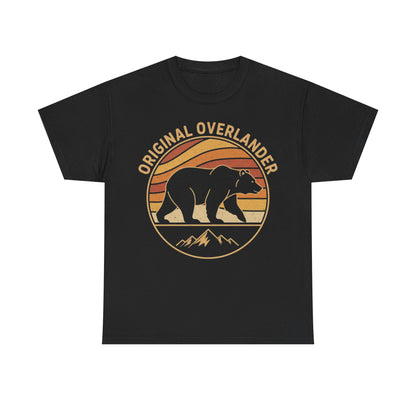 Original Overlander Retro Bear T-Shirt | 1970s Vintage Sunset Adventure Tee