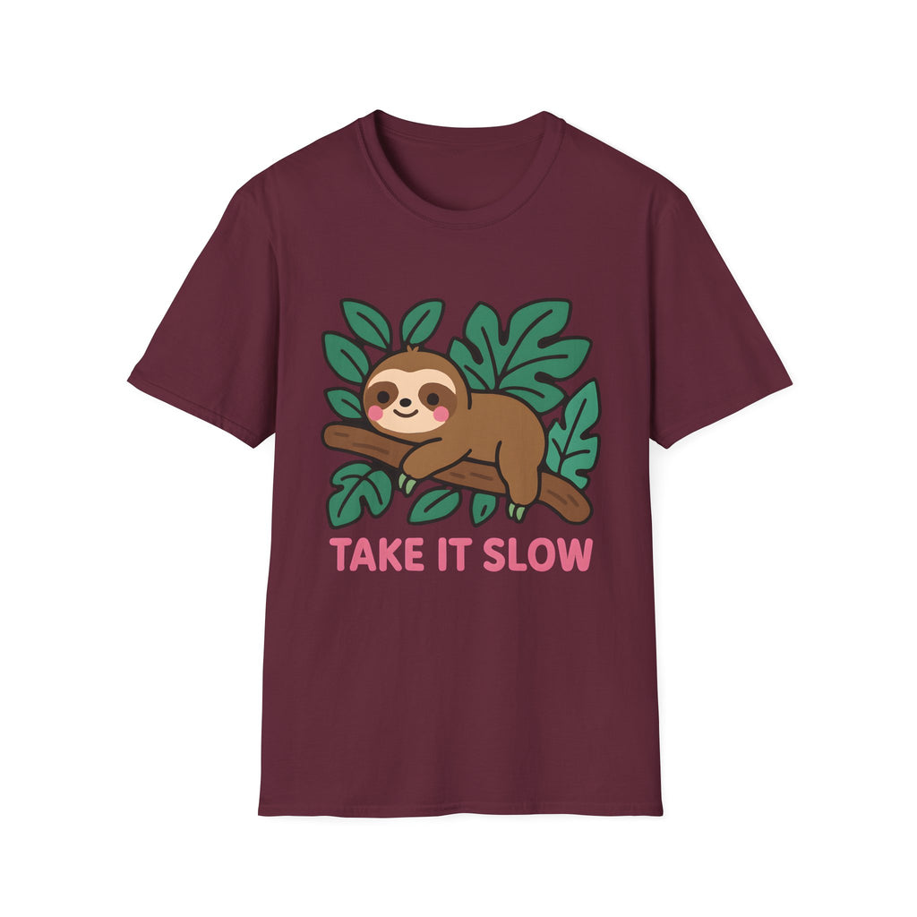 Take It Slow Sloth T-Shirt – Cute Relaxation Vibes Tee