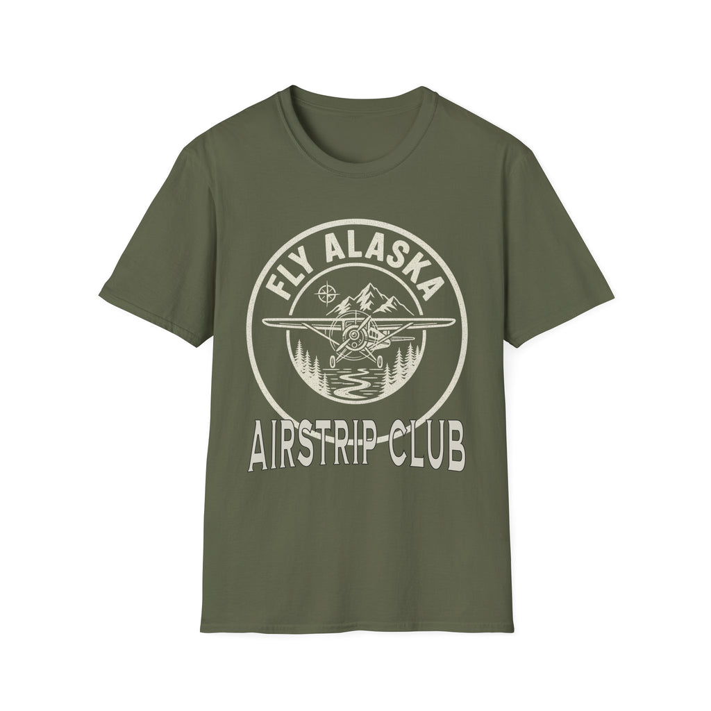 Fly Alaska Airstrip Club T-Shirt – Vintage Bush Plane Aviation Tee