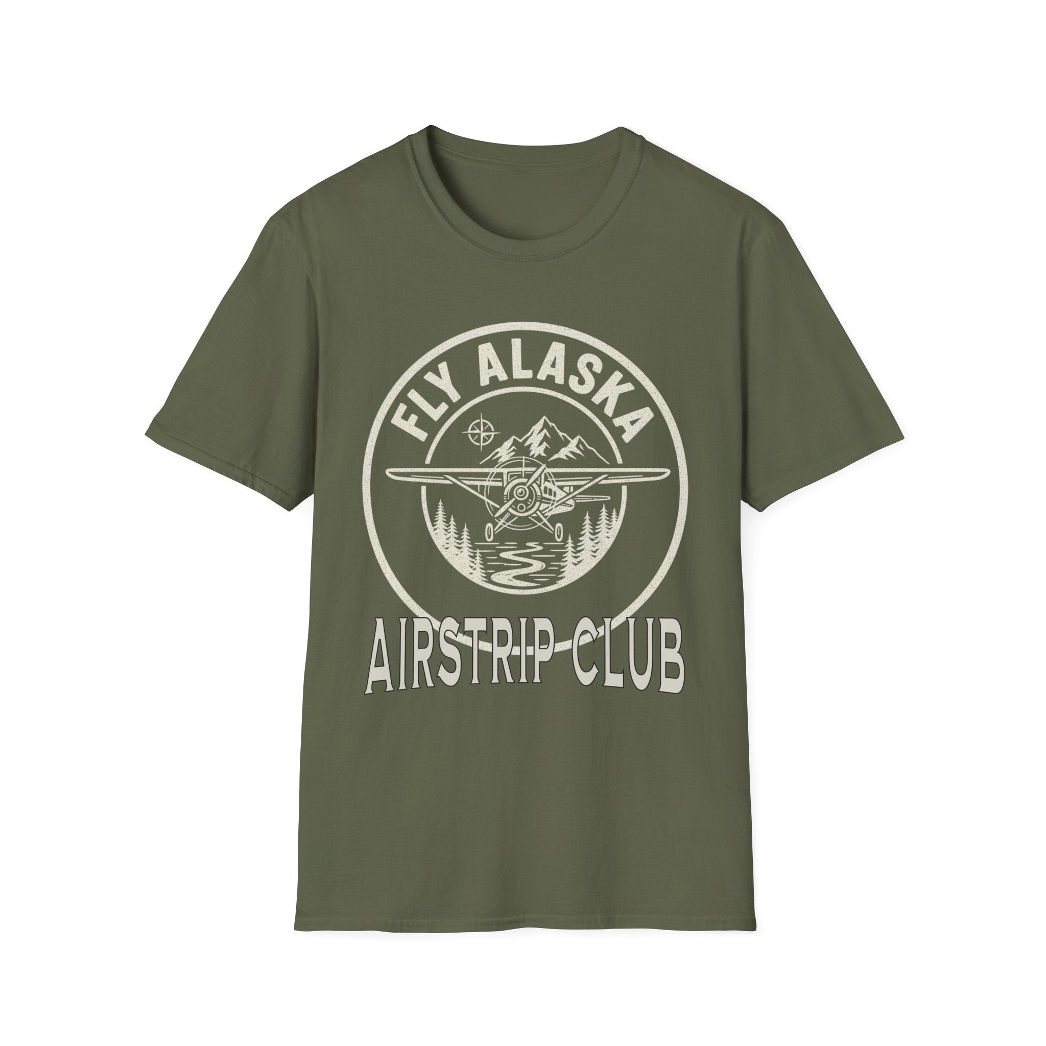 Fly Alaska Airstrip Club T-Shirt – Vintage Bush Plane Aviation Tee
