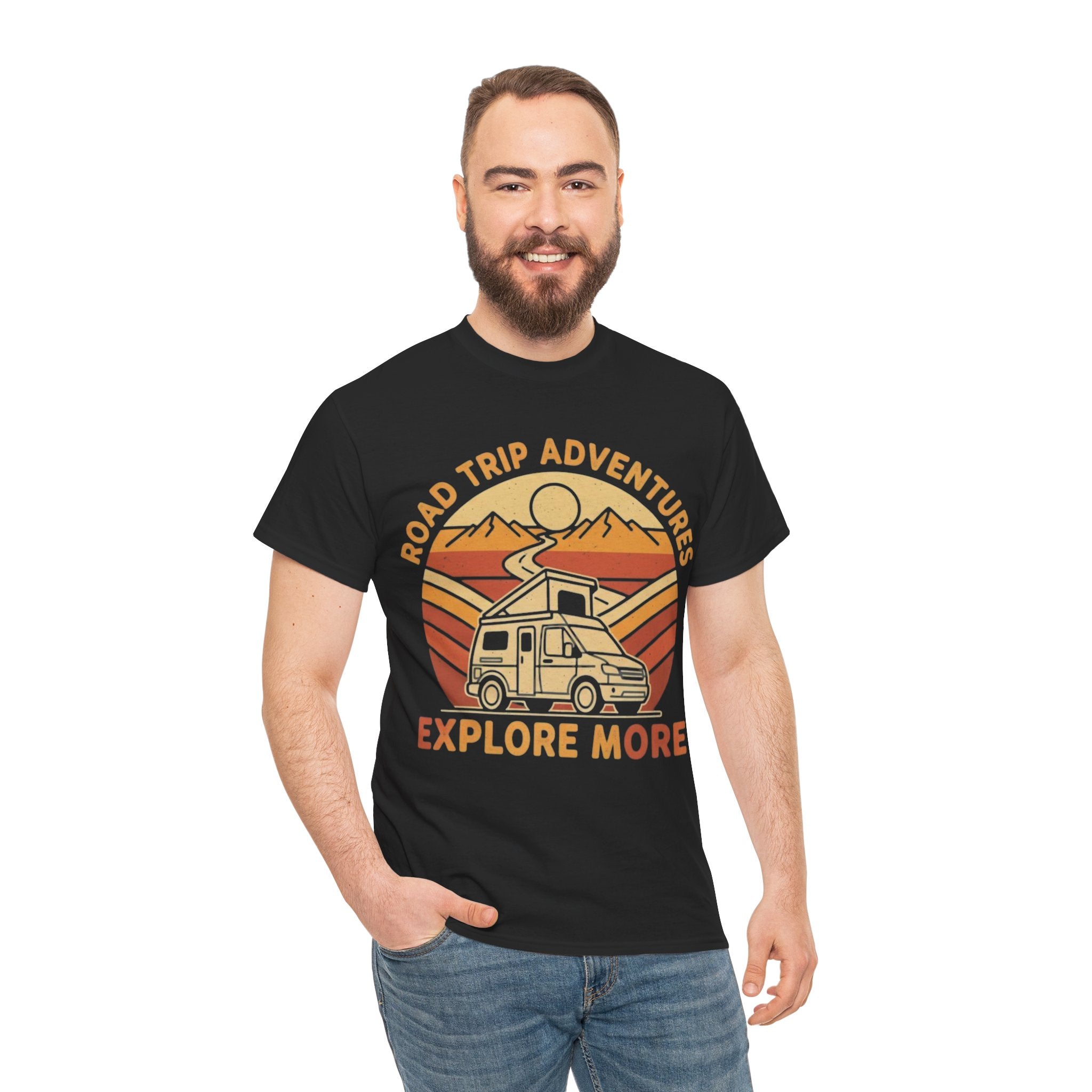 Road Trip Adventures – Explore More Retro Camper Tee