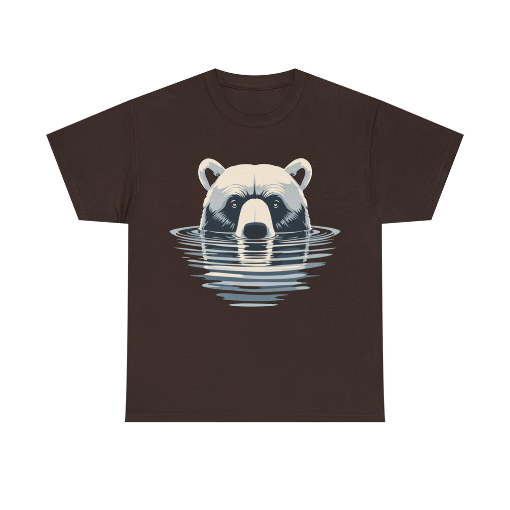 Bear in Water Graphic Tee – Gildan 5000 Heavy Cotton Shirt