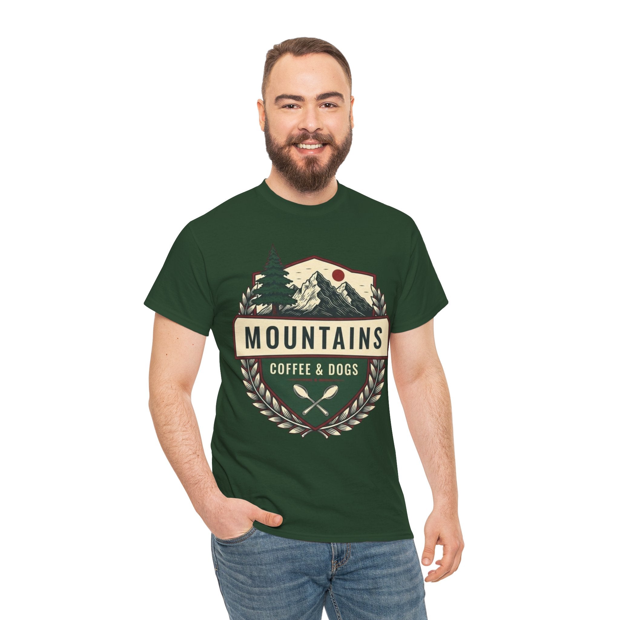 Mountains, Coffee & Dogs Tee
