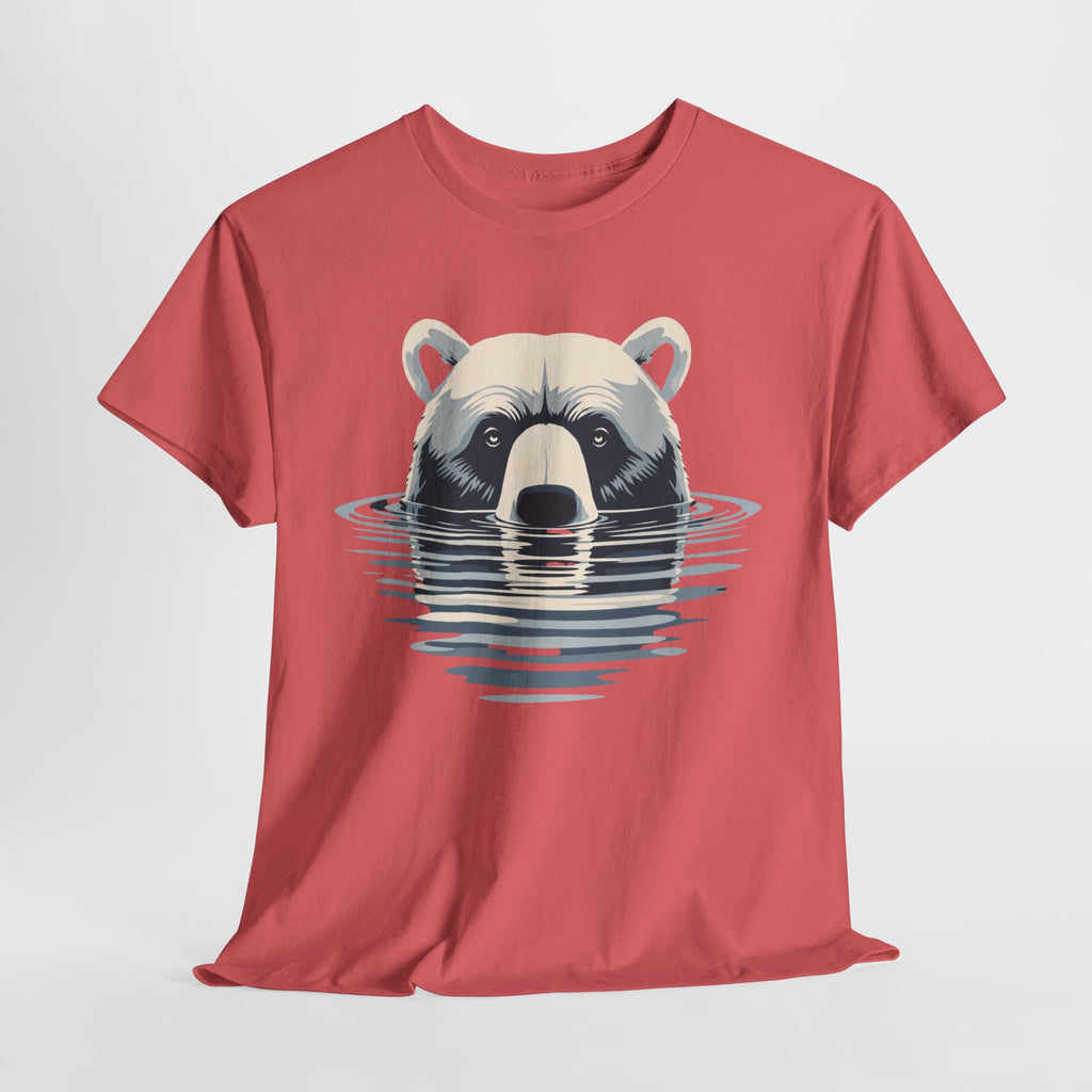 Bear in Water Graphic Tee – Gildan 5000 Heavy Cotton Shirt