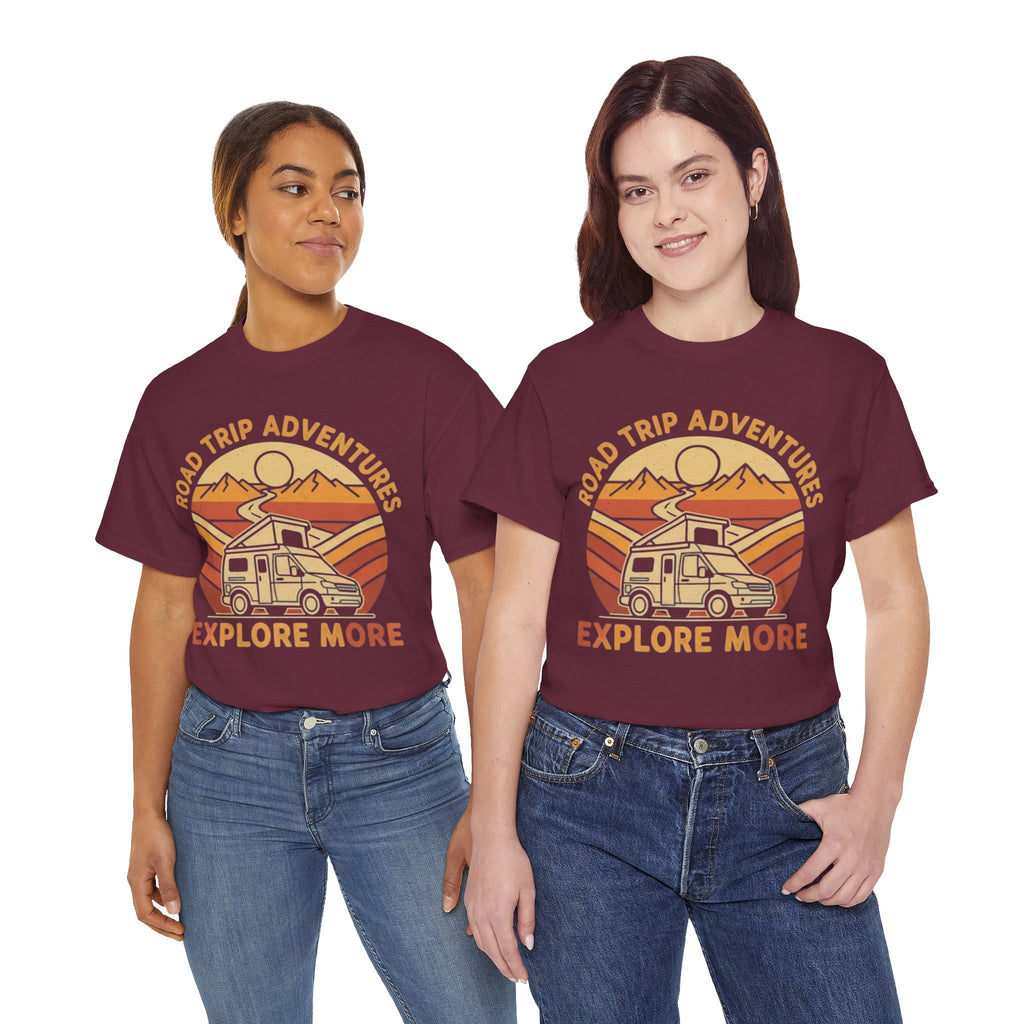 Road Trip Adventures – Explore More Retro Camper Tee