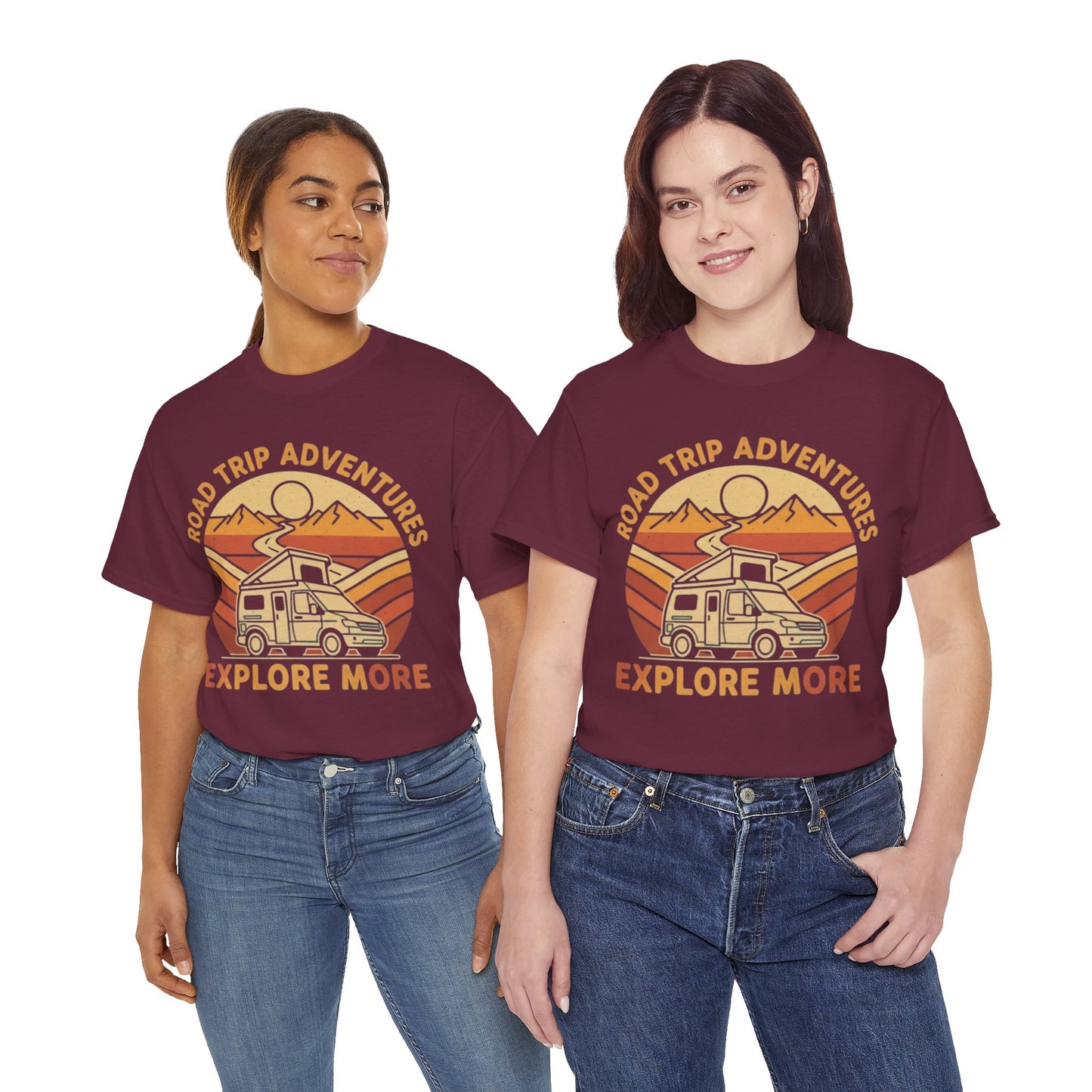 Road Trip Adventures – Explore More Retro Camper Tee