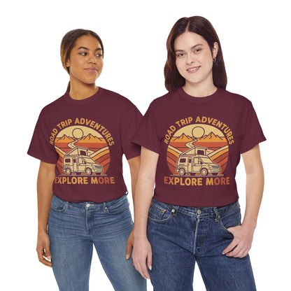 Road Trip Adventures – Explore More Retro Camper Tee