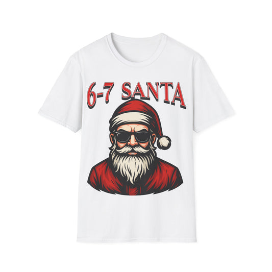 6-7 Santa Shirt – Cool Santa Christmas Graphic Tee | Gildan 64000