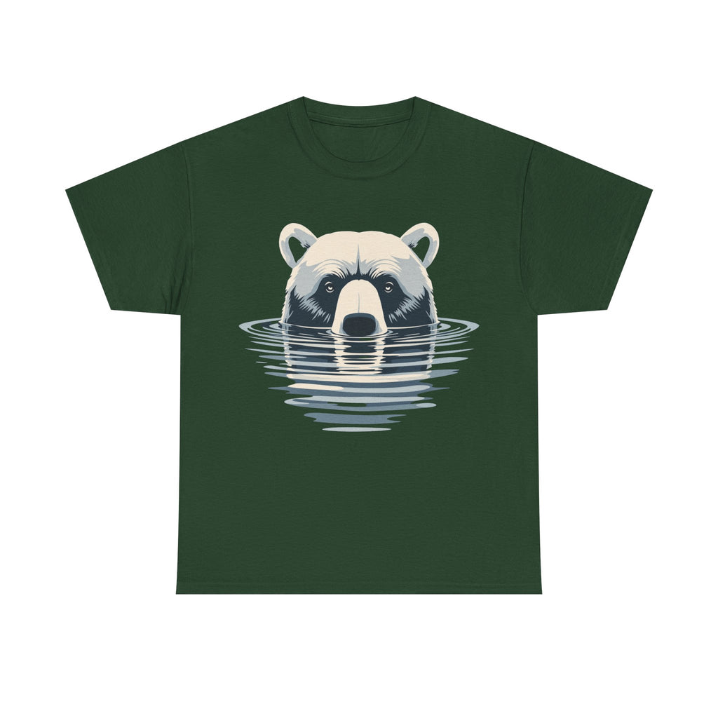 Bear in Water Graphic Tee – Gildan 5000 Heavy Cotton Shirt