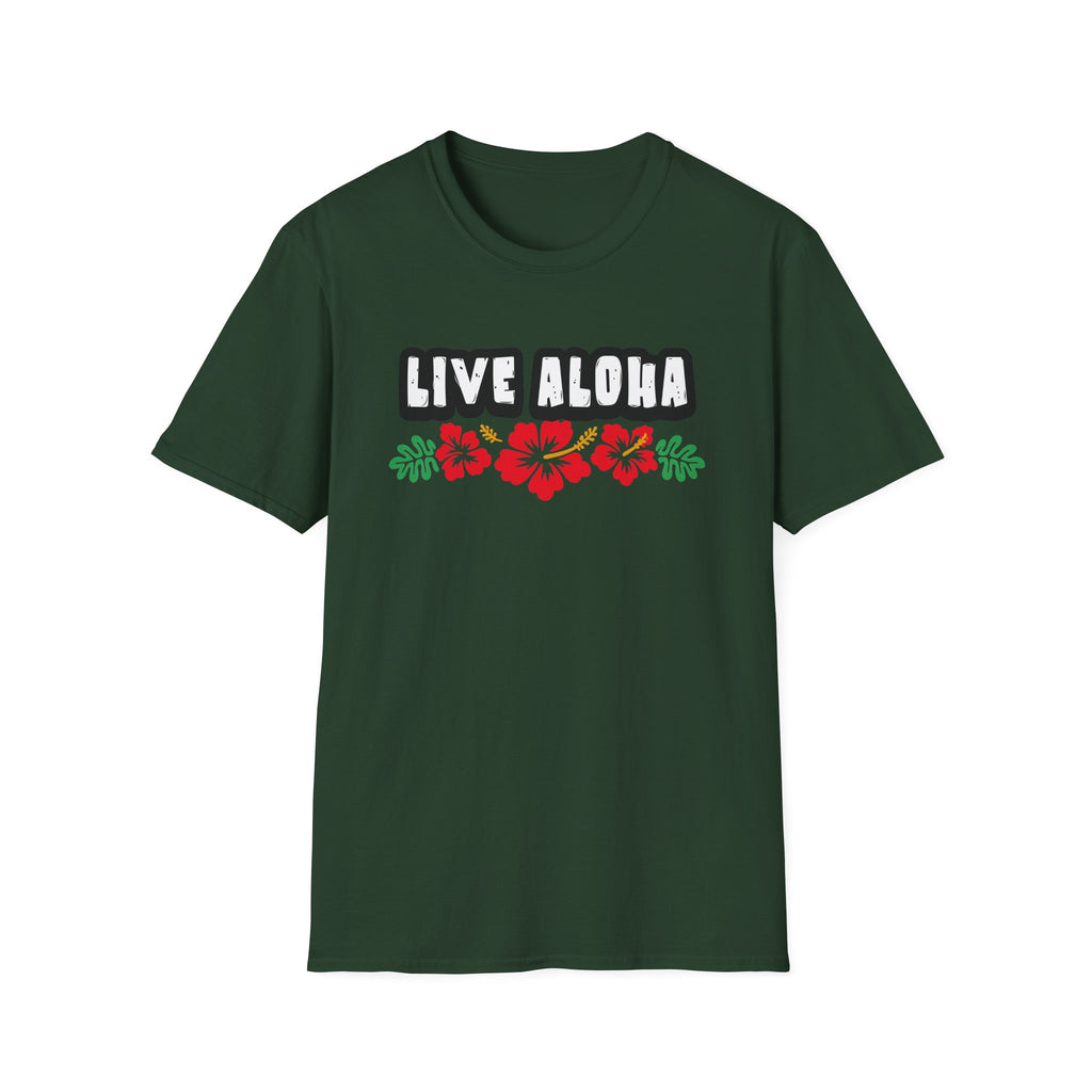 Live Aloha Hibiscus Flower Tee