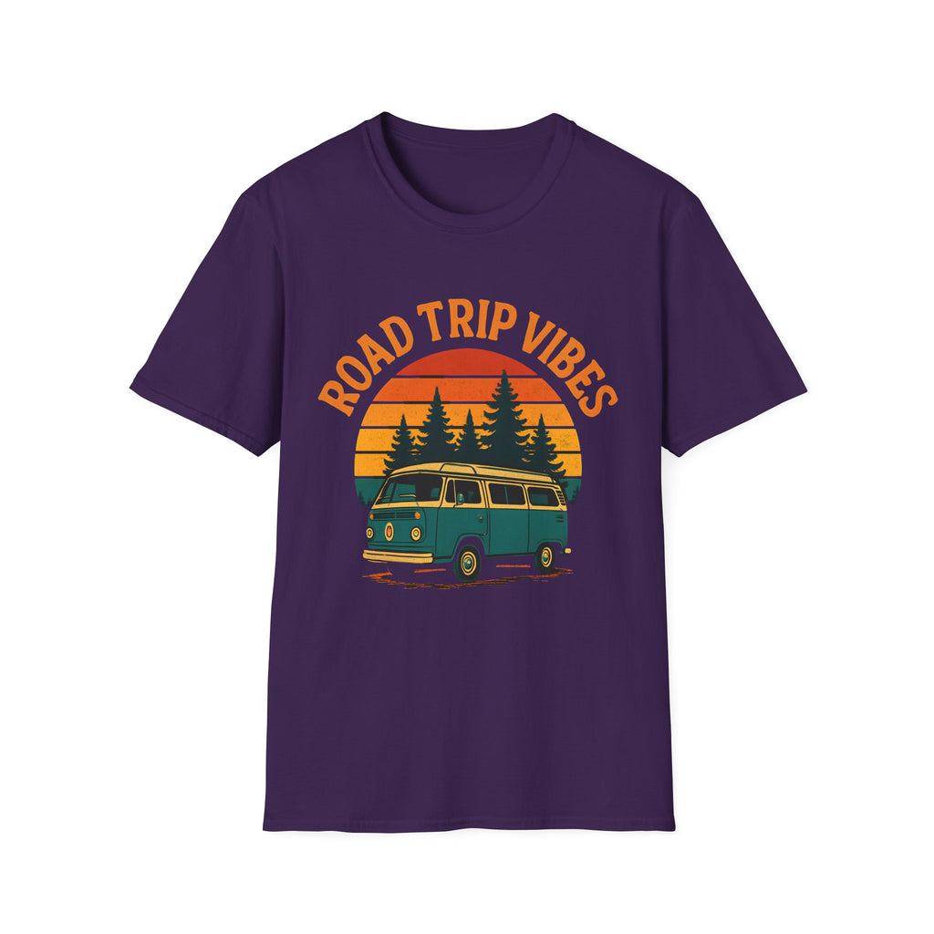 Road Trip Vibes Retro Van T-Shirt