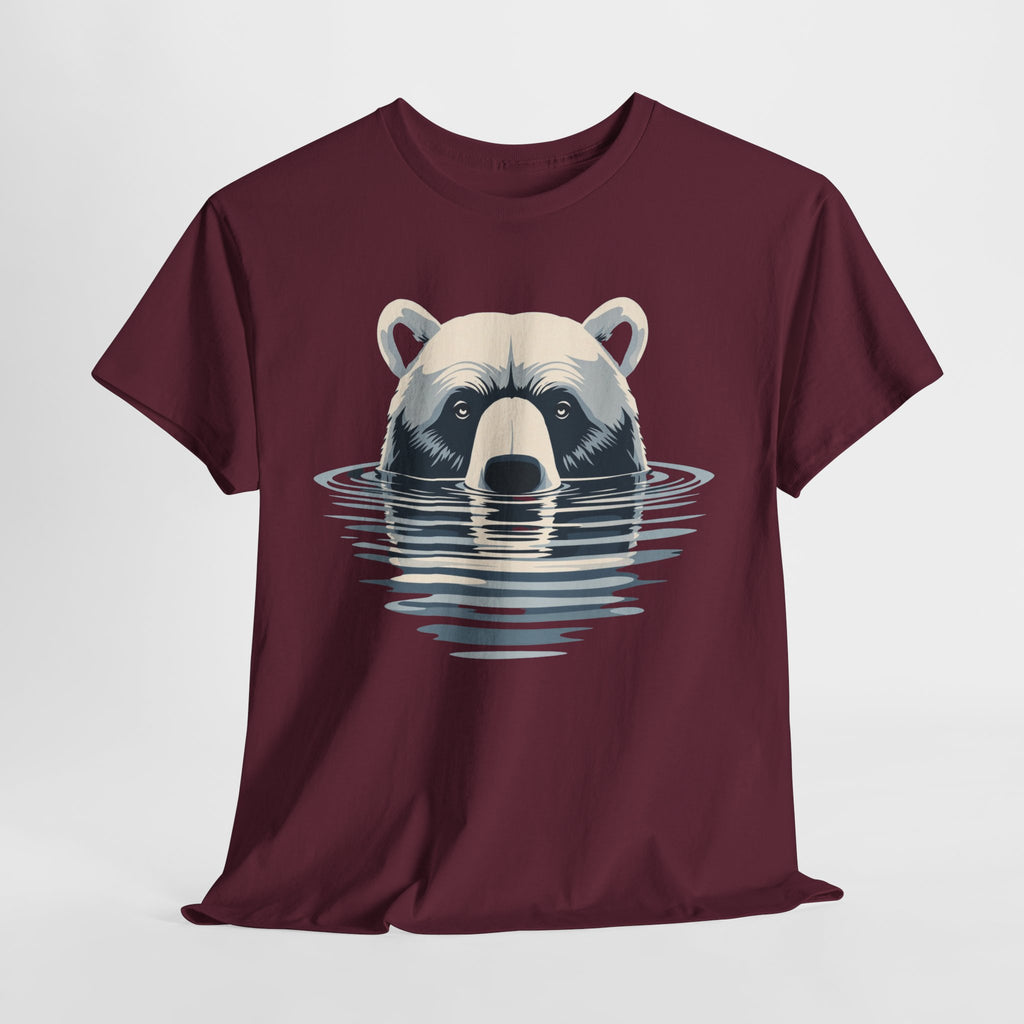 Bear in Water Graphic Tee – Gildan 5000 Heavy Cotton Shirt