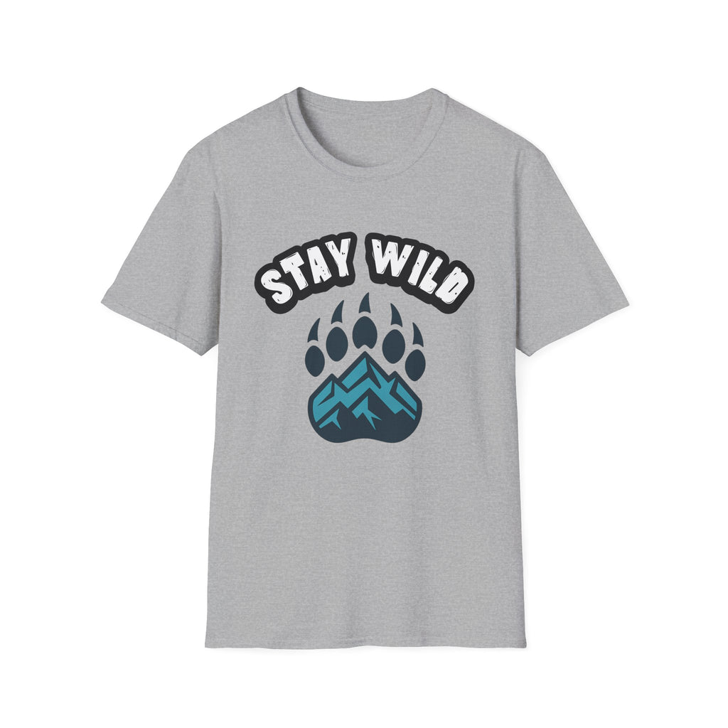 Stay Wild T-Shirt – Bear Paw & Mountain