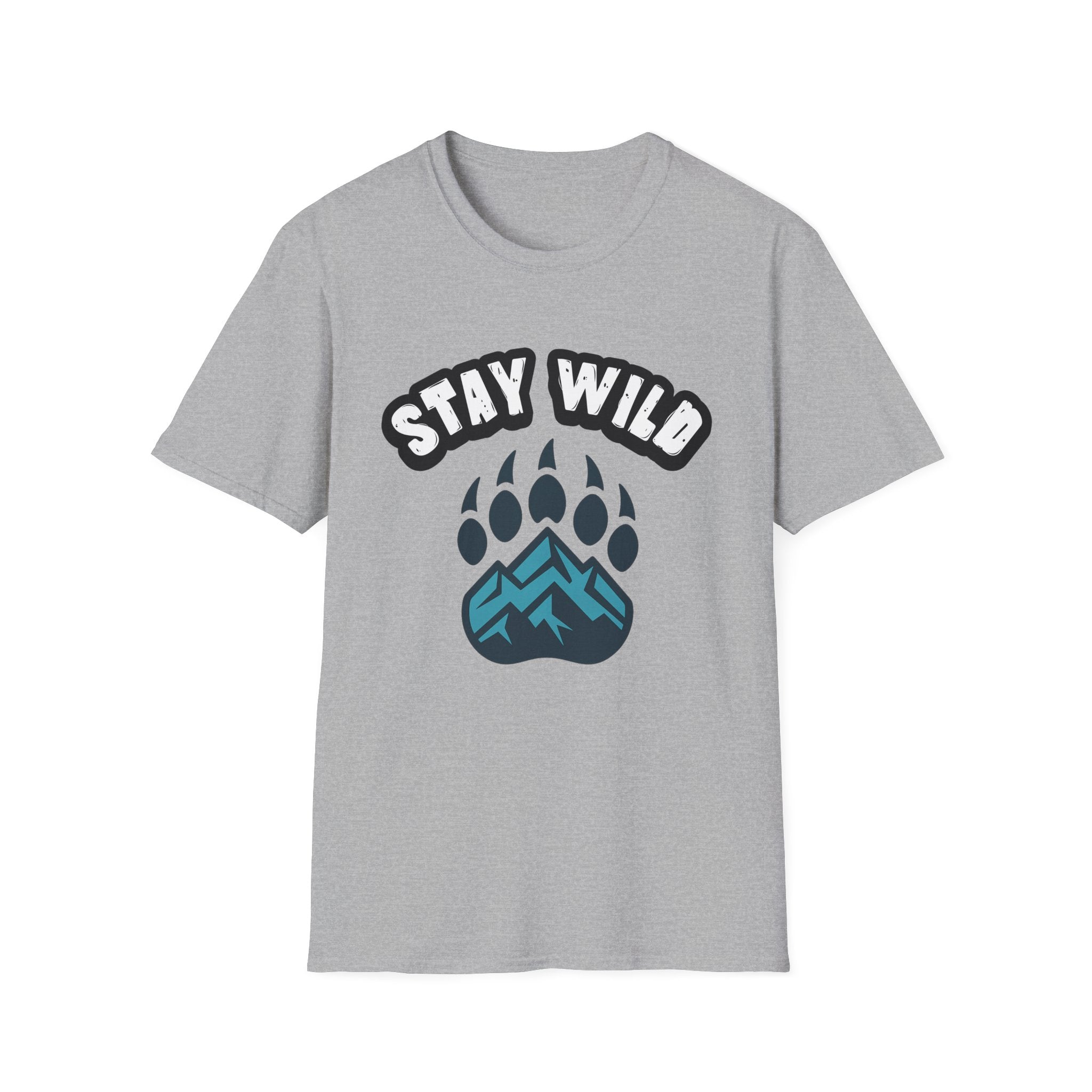 Stay Wild T-Shirt – Bear Paw & Mountain